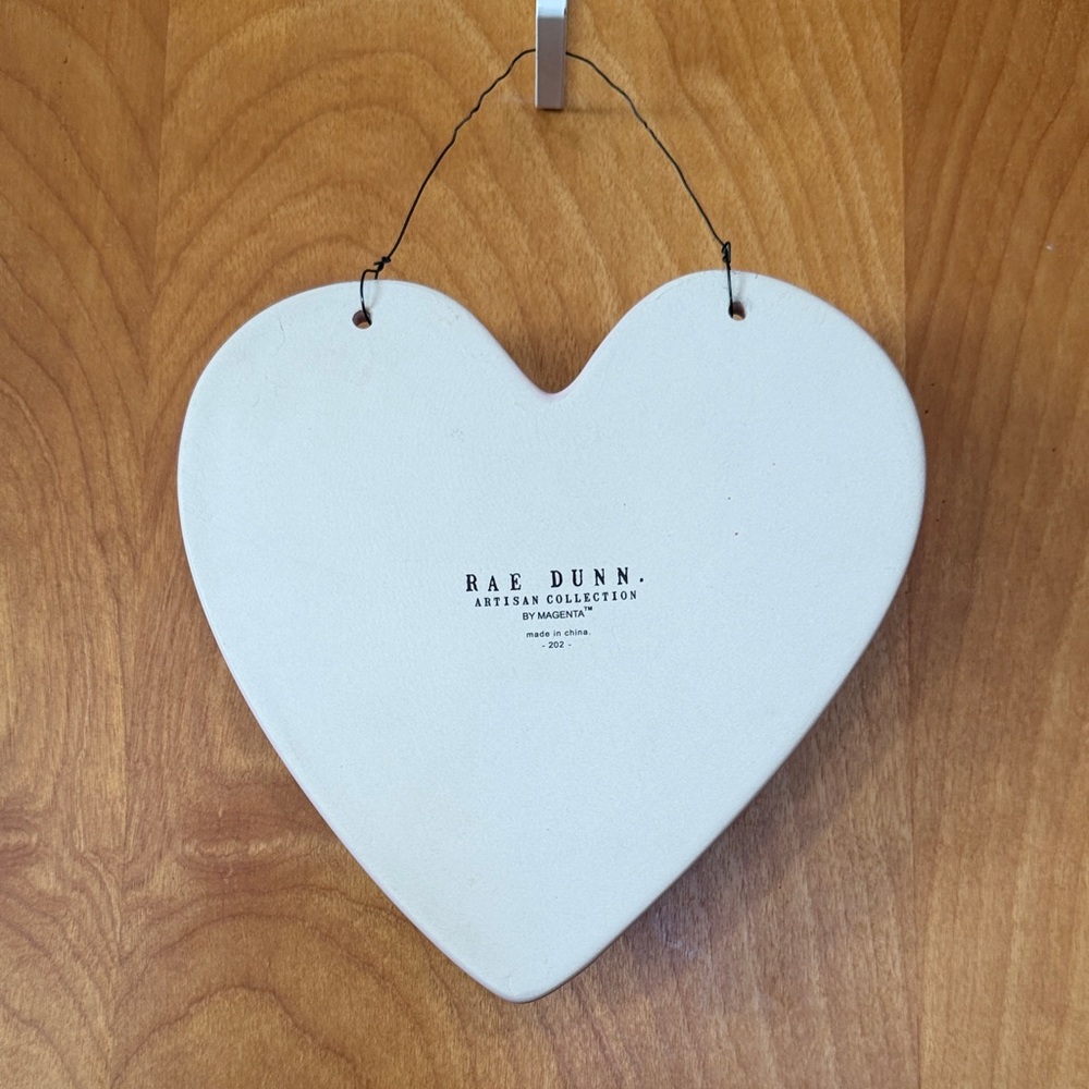 Rae Dunn Pink Heart-Shaped Love Wall Hanging - Picture 2 of 5